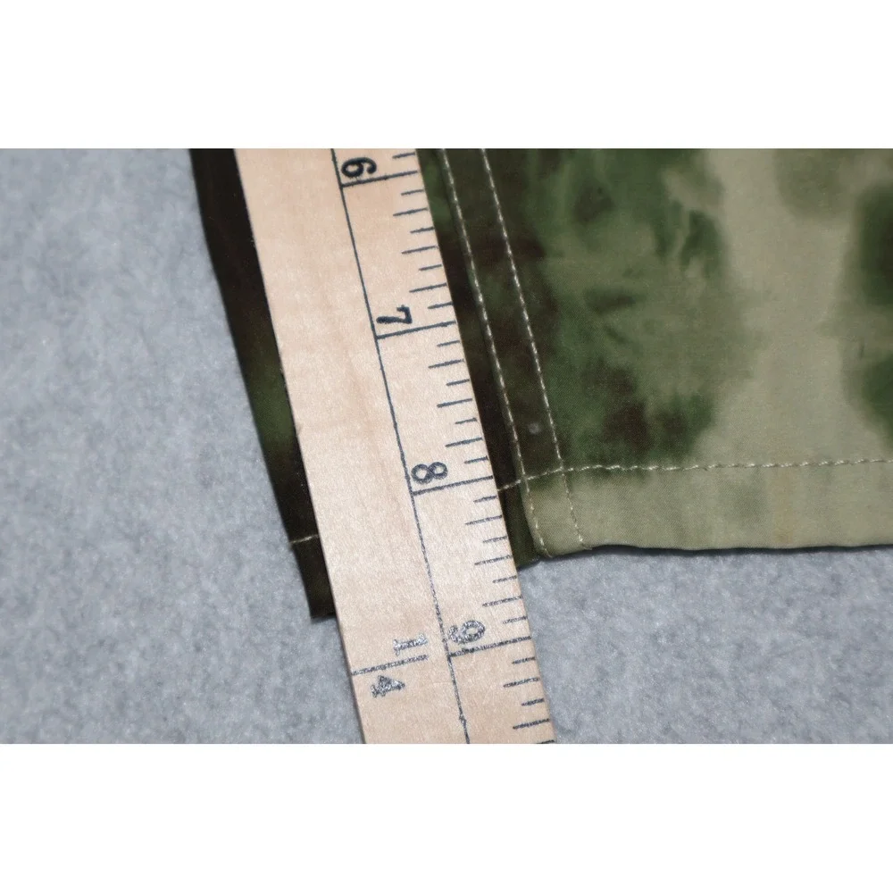 Vans Board Shorts Mens 38 Green Tie Dye Camo Zipper Pockets Surf Swim 9